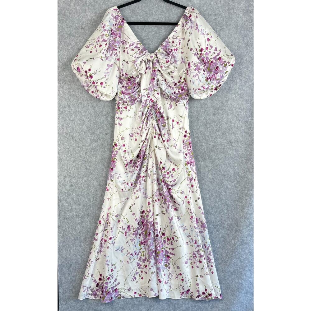 Cinq à Sept Brenton Midsummer Bloom Midi Dress Womens 10 Floral Romantic